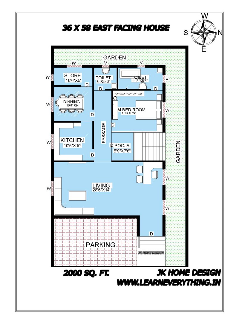 North East Facing House Vastu Plan 30x40