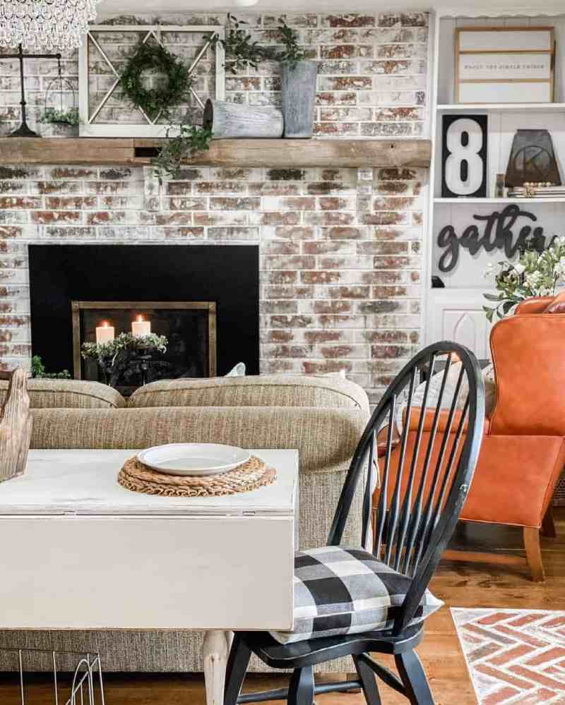 White Chalk Paint Brick Fireplace Paint Color Ideas