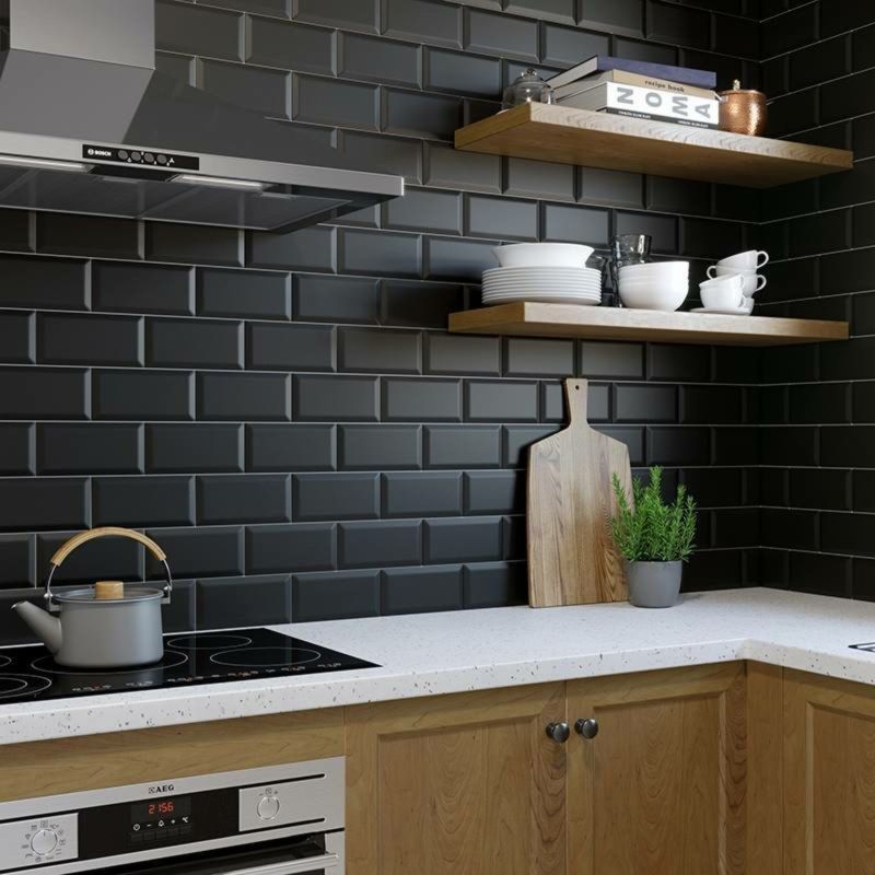 Black Tiles What Colour Grout Paint Color Ideas