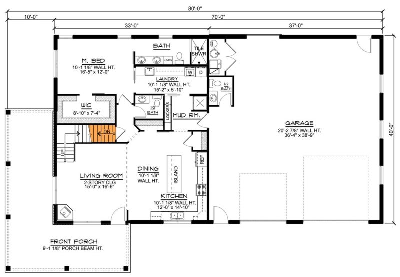 30 X 40 Barndominium Floor Plans - Paint Color Ideas