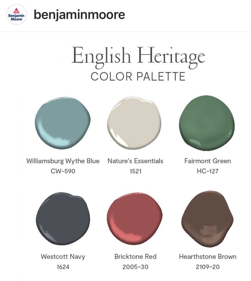 Benjamin Moore Williamsburg Paint Collection - Paint Color Ideas