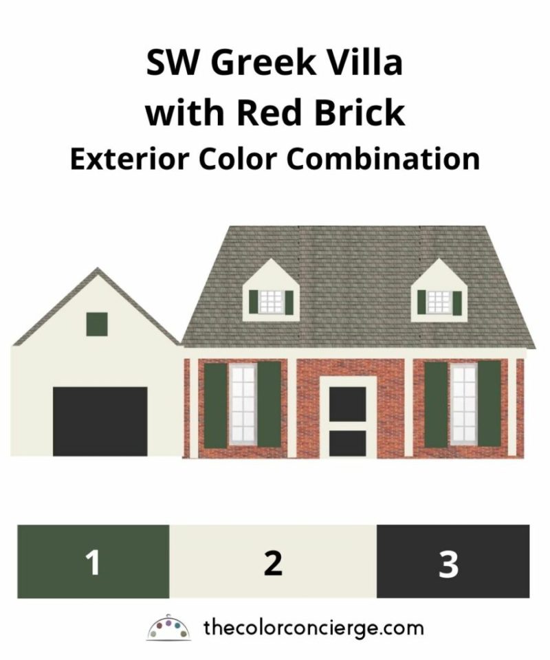 Exterior Paint Schemes With Red Brick Paint Color Ideas