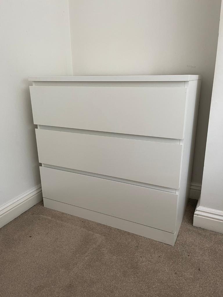 Ikea Malm 3 Drawers White Paint Color Ideas