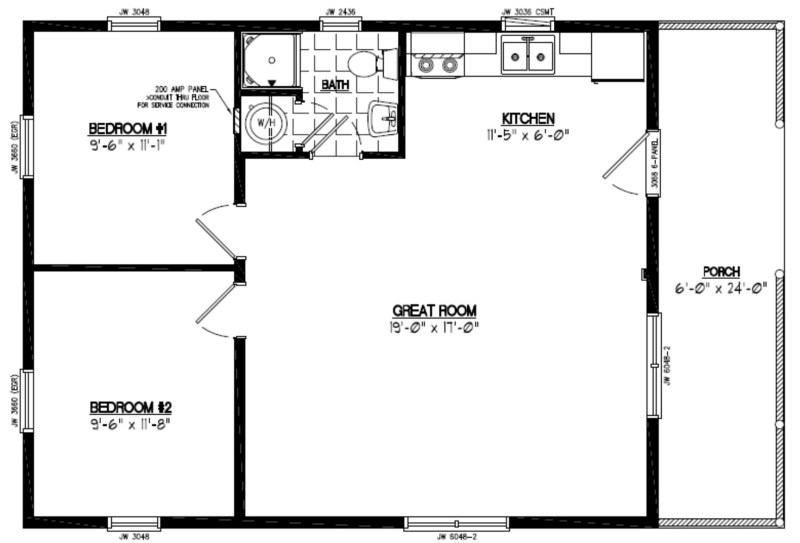 20 X 24 Cabin Floor Plans With Loft - Paint Color Ideas