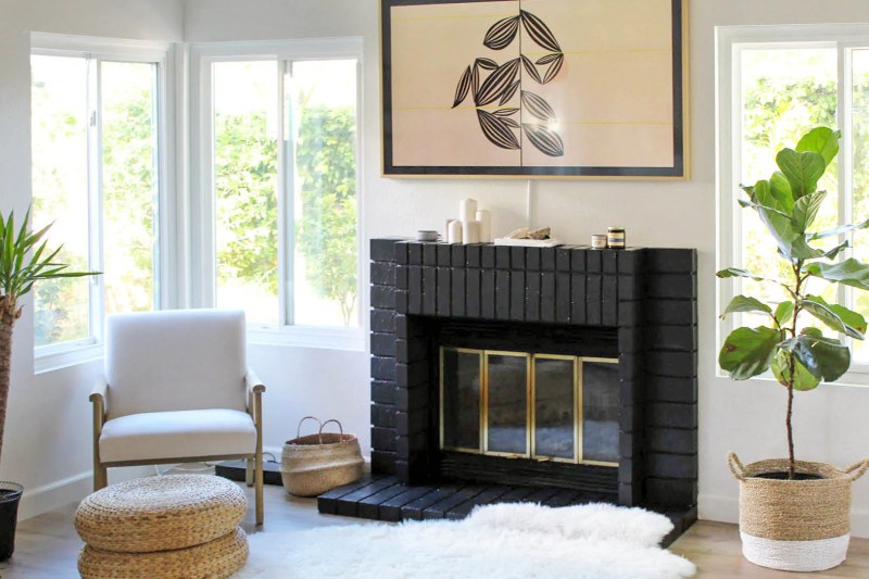 How To Paint Indoor Brick Fireplace Paint Color Ideas