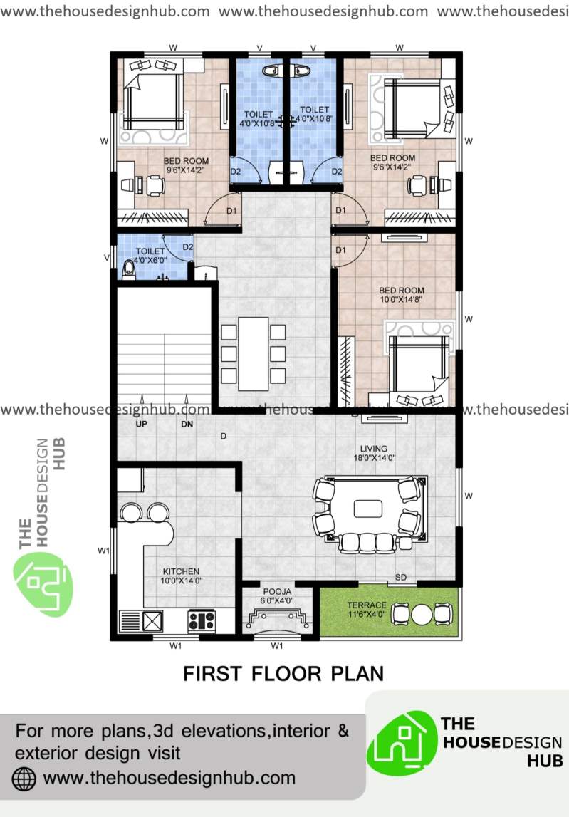 50 X 30 House Floor Plans - Paint Color Ideas