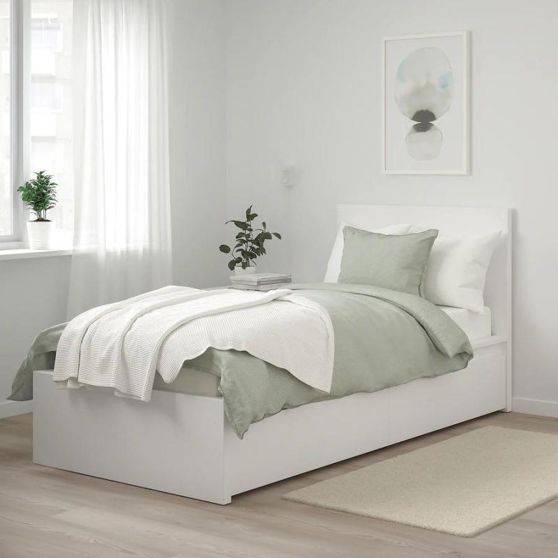 Ikea Malm Bed White With Drawers Paint Color Ideas