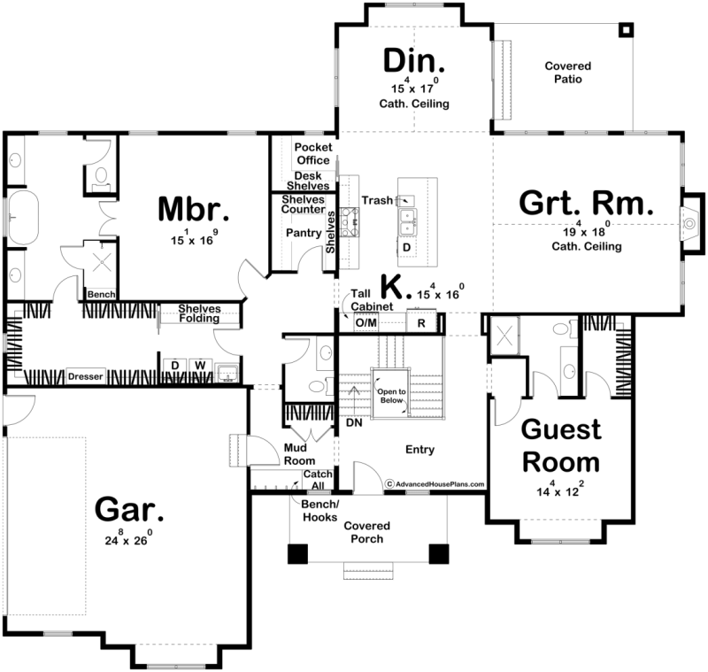 Ranch Style Floor Plans Open - Paint Color Ideas