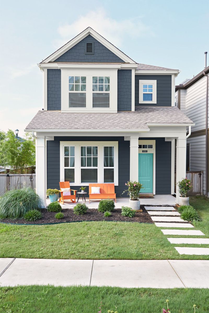 Sherwin Williams Charcoal Blue Exterior Paint Color Ideas