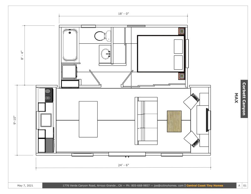 Tiny House Two Bedroom Floor Plans - Paint Color Ideas