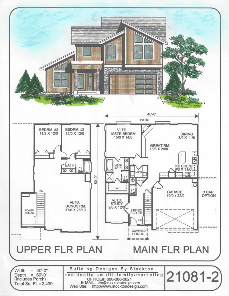 Modern Two Story House Floor Plans - Paint Color Ideas