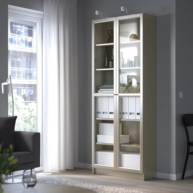 Ikea Billy Bookcase With Glass Doors Review - Paint Color Ideas