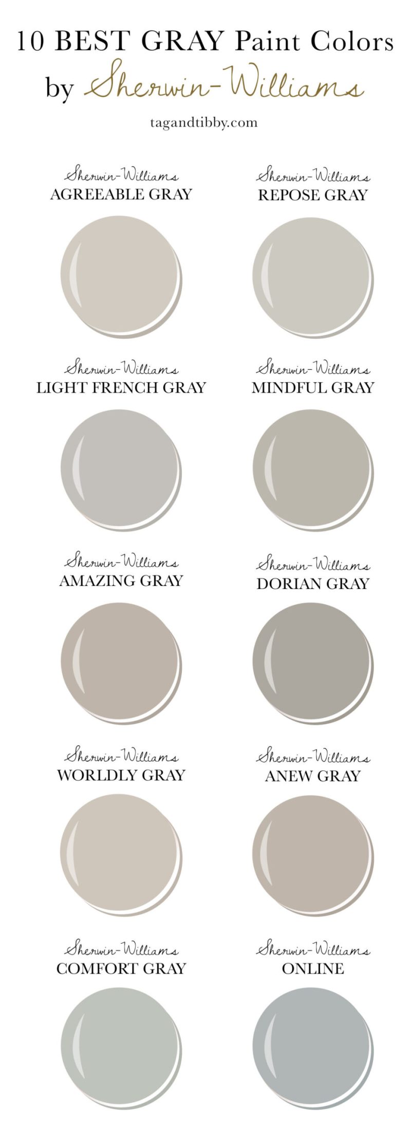 Sherwin Williams Agreeable Gray Complementary Colors - Paint Color Ideas